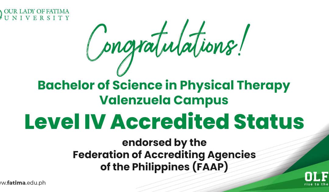 PACUCOA accords top accreditation for BS Physical Therapy at OLFU Valenzuela