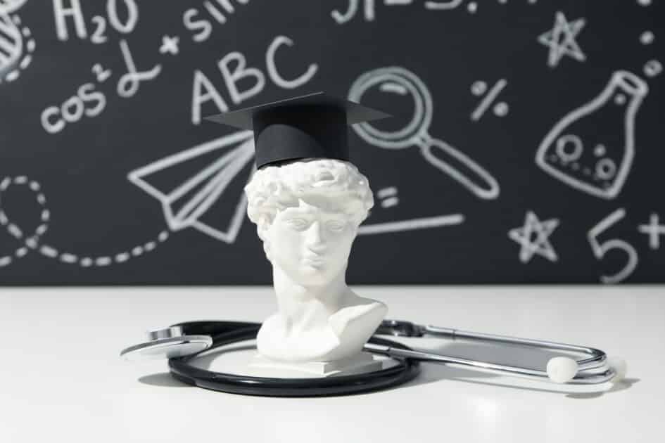 Doctor of Philosophy in Education (Educational Management) Graduation in high school and university concept