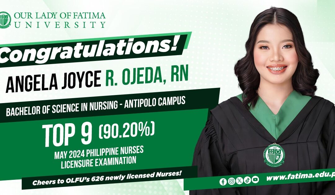 Antipolo Campus produces 89th topnotcher nurse in May 2024 Boards